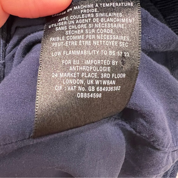 Maeve by Anthropology Blue Corduroy Winchester Dress Size 6 - Picture 11 of 11